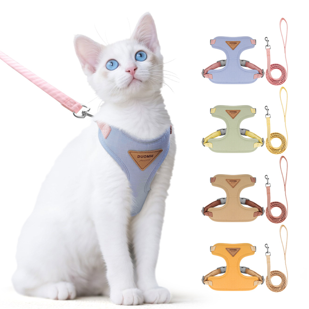 Correa clásica para gatos, arnés antiescape para gatos, correa ajustable para pasear gatos al aire libre.
