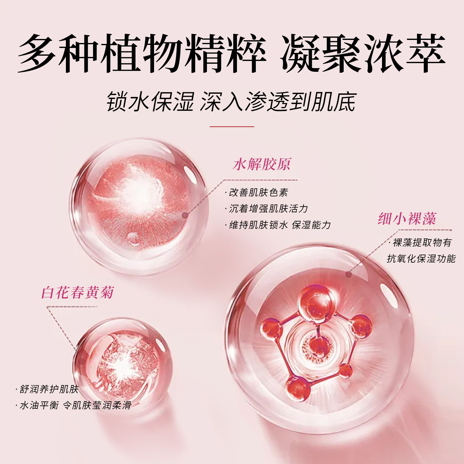 花誓言水光原液玻尿酸精華液小分子補水美容院專用肌底水光液