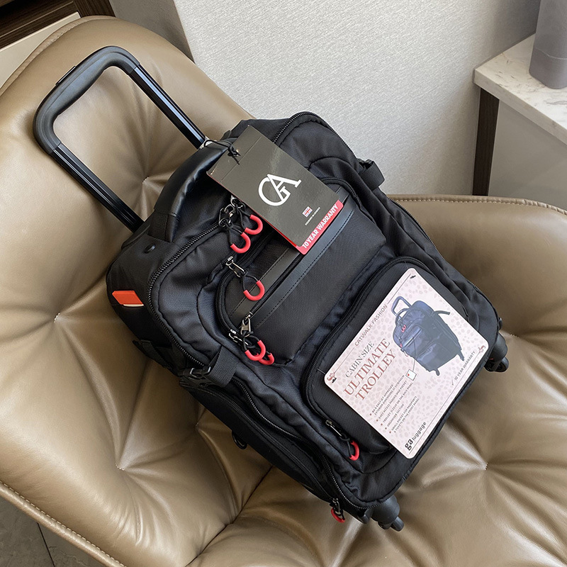 Backpack Black Suitcase Pure Color Oxford Cloth Trolley Case Lightweight Boarding Case Multifunctional Suitcase Men 20 Backpack Black Suitcase Pure Color Oxford Cloth Trolley Case Lightweight Boarding Case Multifunctional Suitcase Men 20