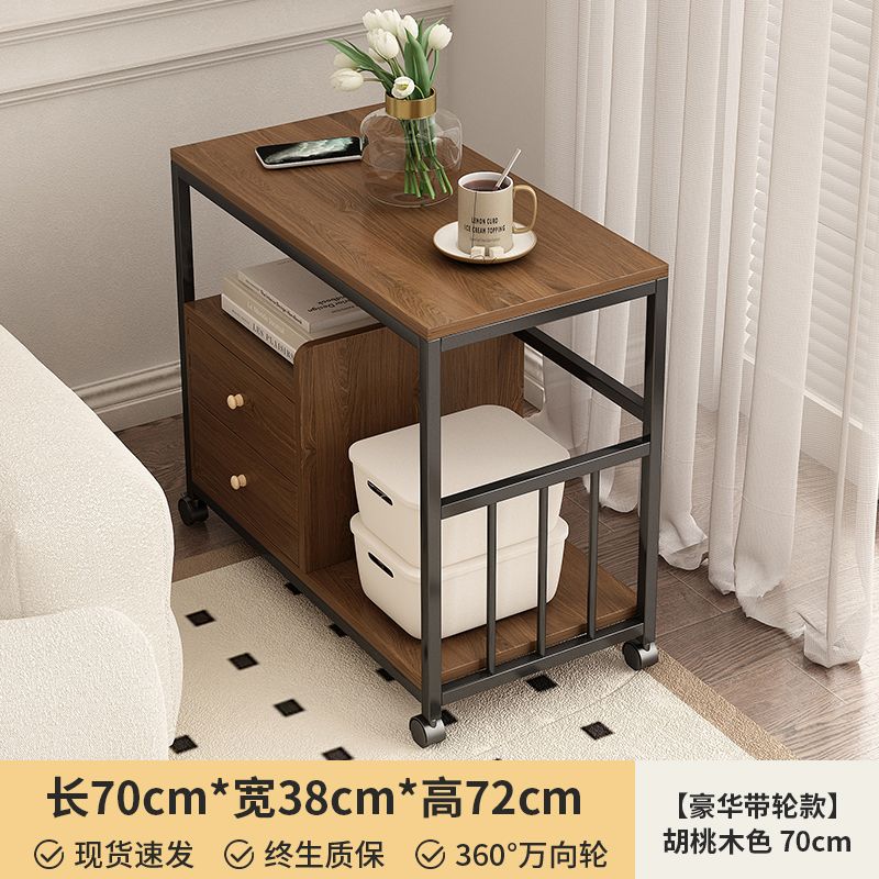 Sofá móvil, gabinete lateral, sala de estar doméstica, 2025 nuevo modelo simple y moderno con ruedas, mesa de té, carro pequeño