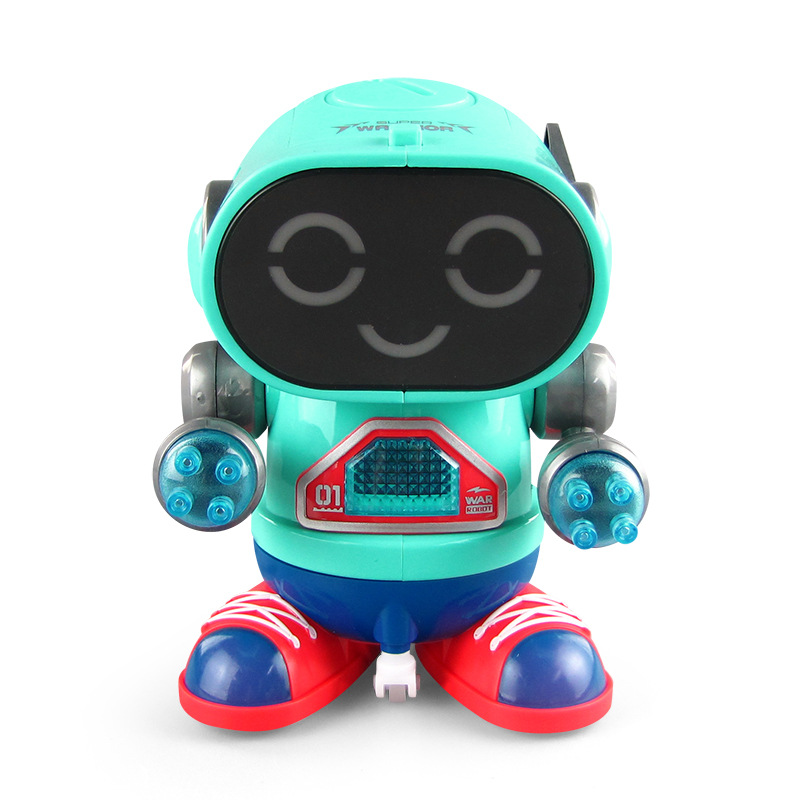 Robot de rock eléctrico transfronterizo música Luz automática para caminar swing robot de baile juguete para niños