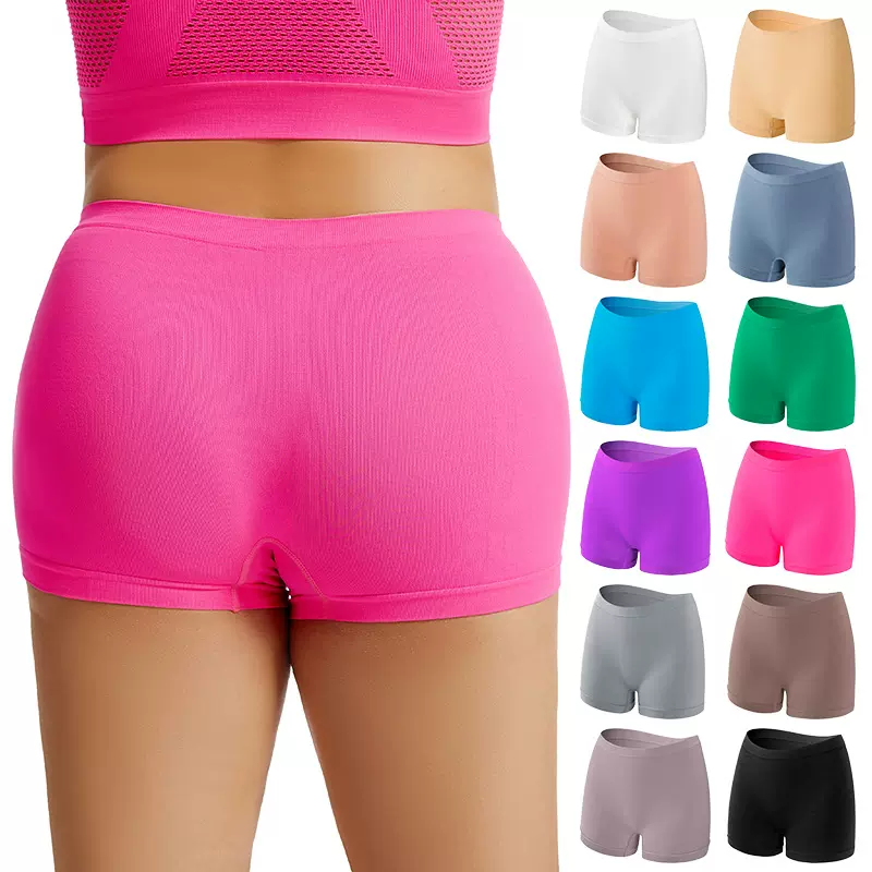 安全裤女薄款大码胖MM平角保险裤欧美少女防走光打底四角短内裤头