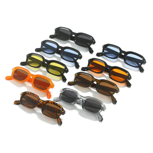 European and American sunglasses men's glasses retro high-end narrow-frame square sunglasses small-frame sunglasses for women