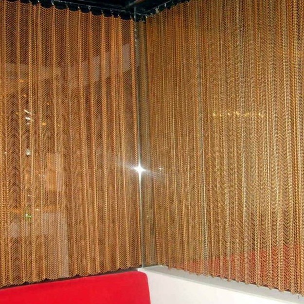 重庆金属编织网金属装饰网金属装饰窗帘网金属垂帘金属网帘隔断