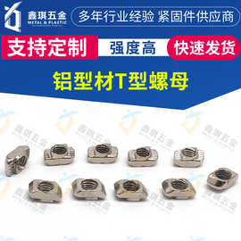 工业铝型材配件欧标T型螺母镀镍铝材连接改装船型螺母M3M4M6M8