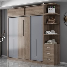 衣柜家用卧室推拉门简约现代小户型出租房经济型收纳柜成人大衣橱