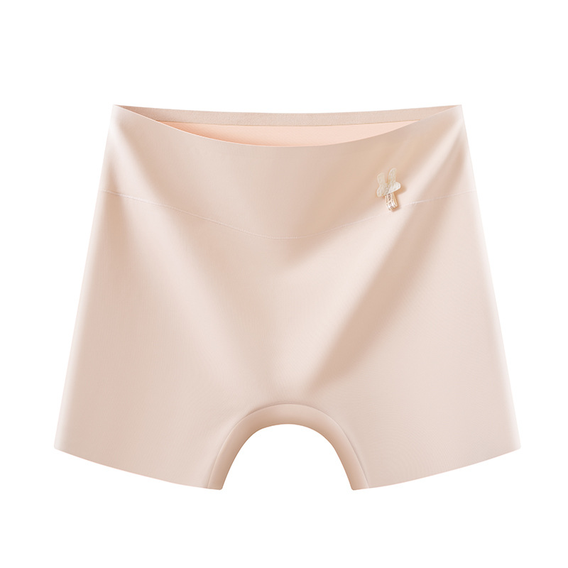 Pantalones de seguridad, seda de hielo sin costuras, abdomen, glúteos, entrepierna antibacteriana de algodón puro, calzoncillos bóxer antideslumbrantes dos en uno, refrescantes