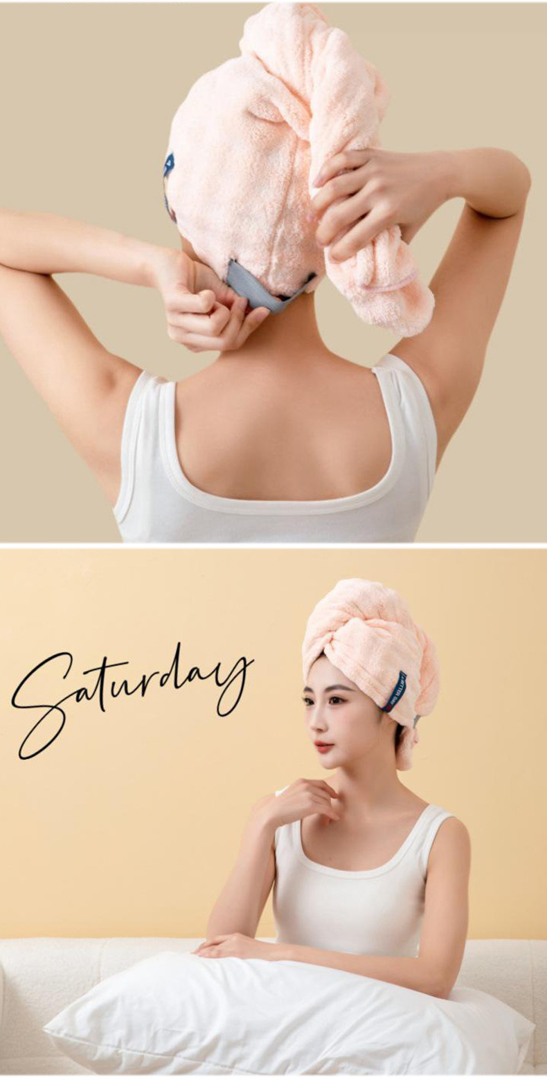 Thick Quick-Dry Hair Towel Cap Coral Fleece Absorbent Head Wrap New Style Adult One-Piece Water-Absorbent Bath Hat