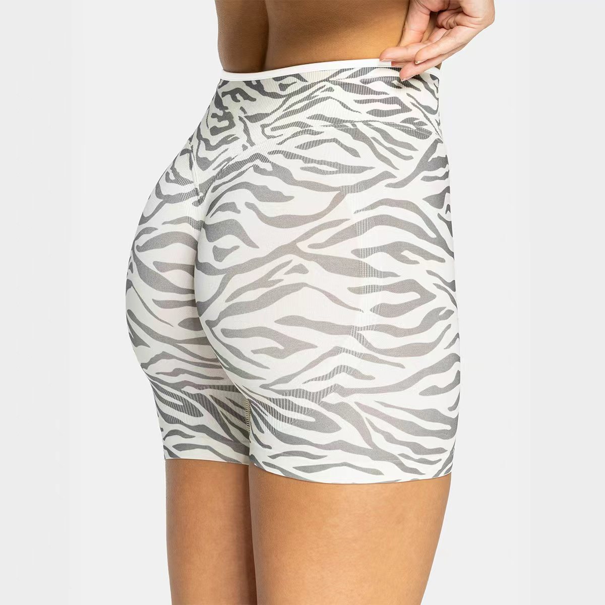 Pantalones cortos de yoga transfronterizos, cintura alta, caderas sin costuras, secado rápido, elástico, pantalones cortos apretados, deportivos, corredores, pantalones cortos de fitness