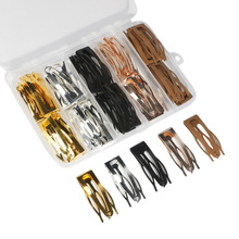 跨境热卖金属按扣发夹三角叉梳夹盘发工具女碎发刘海边夹盒装批发