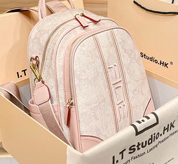 2024 New Trendy High-end Embroidery Printed Temperament Backpack Niche Light Luxury Fashion Versatile Travel Backpack for Women_voghion.com