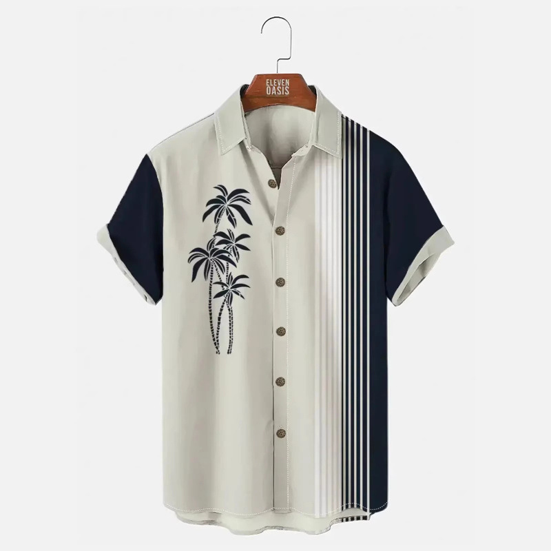 Men's Loose Fit Lapel Button Pocket Short-Sleeve Shirt with 3D Digital Print, in Stock, 2026 European and American Cross-Border Hot Sale Men's Loose Fit Lapel Button Pocket Short-Sleeve Shirt with 3D Digital Print, in Stock, 2026 European and American Cross-Border Hot Sale