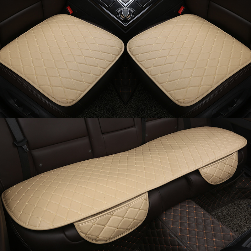 El Comercio exterior caliente-Venta de cuero cojín de asiento de coche cuatro estaciones de cuero cubierta de asiento de coche cubierta de asiento de una sola pieza entrega de una sola pieza image 4
