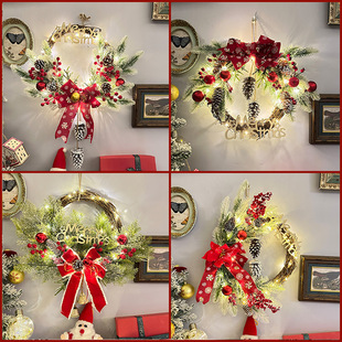 Christmas garland Christmas decorations window layout wall hanging door hanging tenon site layout Christmas garland wholesale