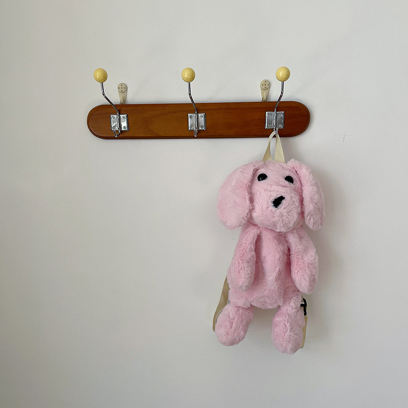 Transfronterizo al por mayor kindergarten niños y niñas mochila lindo regalo muñeca de peluche cachorro mochila niña mochila