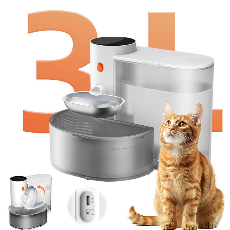 Fábrica al por mayor vertiente gatos mascotas agua corriente no enchufable alimentador de agua automático perro bebedor