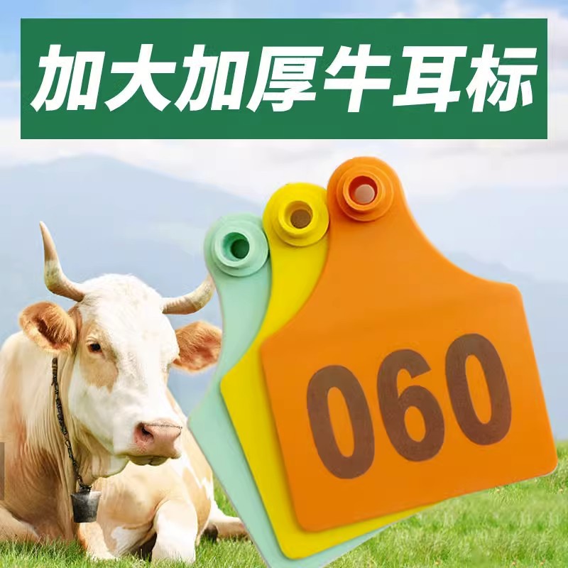 TPU láser escribiendo signo de oreja de ganado con palabra cabeza de cobre macho clavo de vaca signo de oreja grande Etiqueta de oreja de ganado extra grande
