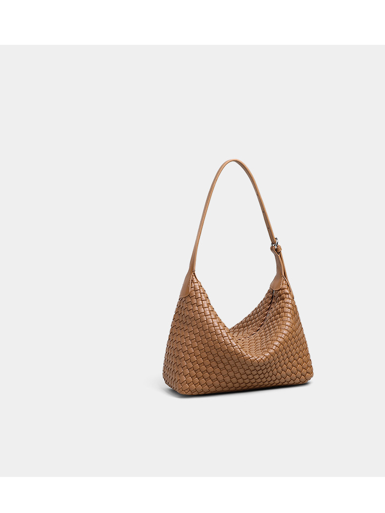 Túi tote nữ cỡ lớn đeo chéo kiểu vintage handmade dệt — màu nâu, màu trắng ngà, màu tím hoa cà chi tiết 24