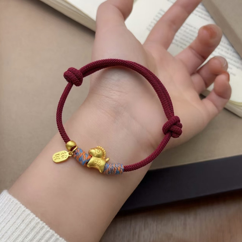 2026 Year of the Horse Handmade Red String Bracelet for Good Luck in the New Year Wholesale Gift