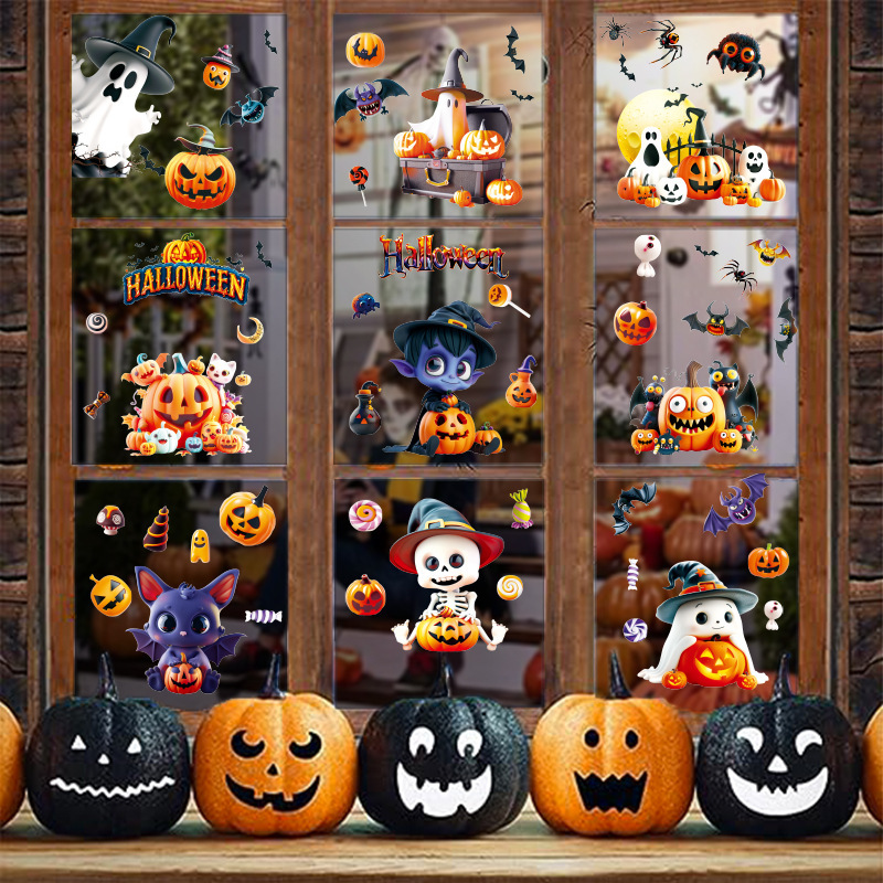 Halloween 3d Pumpkin And Ghost Window Stickers For Home Decor_voghion.com