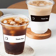 批發個性笑臉感謝貼紙奶茶咖啡裝飾貼禮盒手提袋密封貼不乾膠