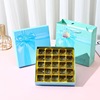 Acrylic square gift box for St. Valentine's Day, 25 cells, wholesale