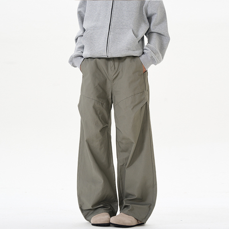 LKTMメンズ # アメリカンレトロcleanfit傘兵しわ工装ズボン男女潮牌ゆるいカジュアルパンツ