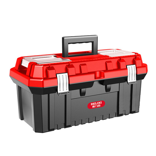 Delixi tool box storage box household portable hardware large vehicle-mounted industrial grade folding tool box