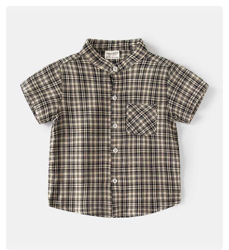 Casual Plaid Cotton T-shirts & Shirts display picture 1