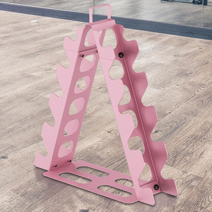Cross-border Iron Multi-hole Dumbbell Rack Triangle Vertical Fitness Equipment Storage Rack Four Pair Five Pair Dumbbell Storage Rack