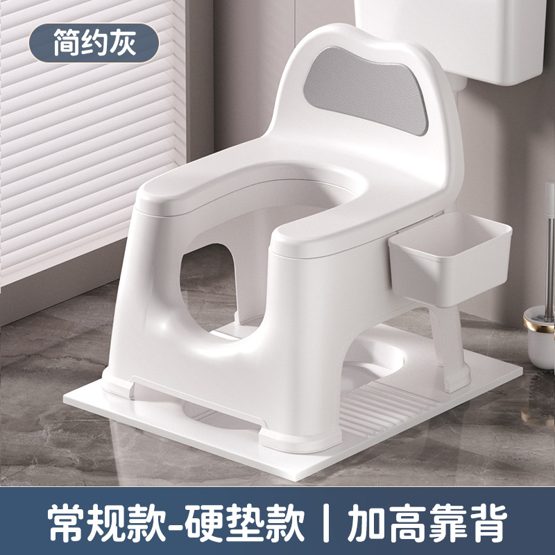 Silla Inodoro Portátil para Adultos de Plástico Lavable para Baño image 6