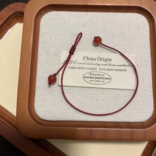 Thin Red Rope Ultra-Fine Hand-Woven Anklet for Couples, Faded Bracelet for Besties in Their Zodiac Year, Transfer Bracelet and Anklet