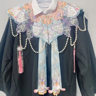 毕业学士服云肩新中式大学生领花领子汉服披肩刺绣国风马面裙配饰-阿里巴巴