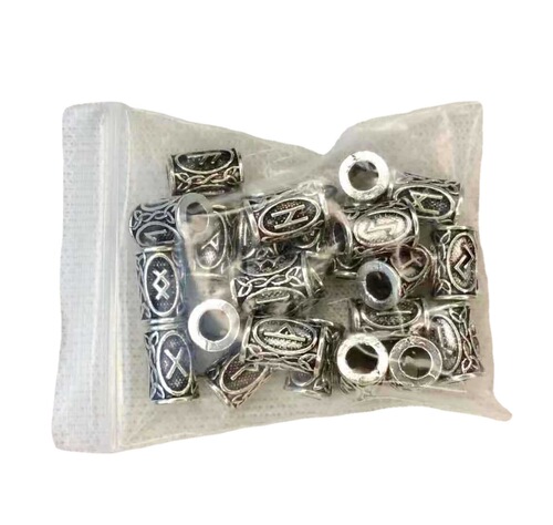 Hot Selling Wholesale Dreadlock Button Hair Extension Rings Norwegian Viking Character Beard Beads Beaded African Dreadlock Hair Accessories