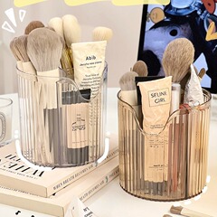 軽豪華化粧ブラシ収納筒眉筆櫛収納桶化粧台デスクトップ口紅収納ケース化粧品筆立て