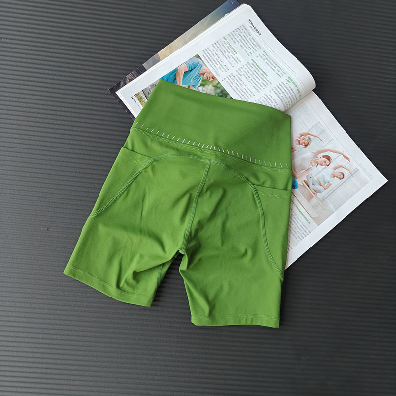 Nube sensación de cintura alta pantalones elásticos de caderas de verano sin pantalones íntimas apretadas de ciclismo rápido secado pantalones cortos de yoga de damas