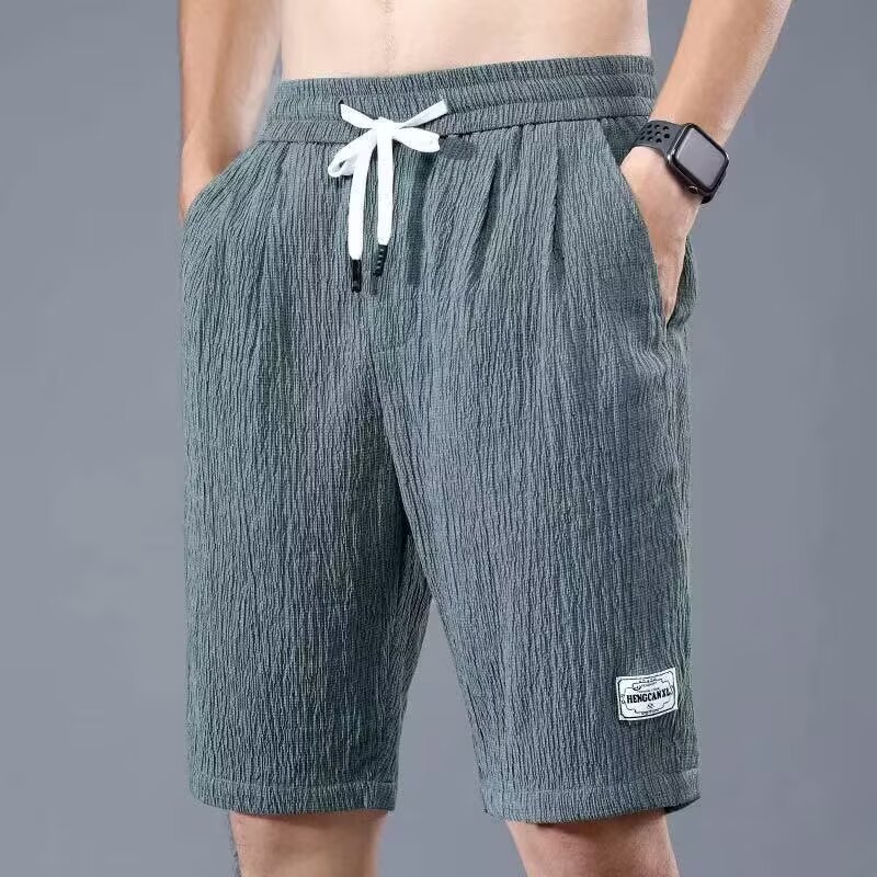 Men's Fashionable Loose Fit Casual Shorts Trendy Summer Style mid Waist Drawstring Sports Pants_viptrois.com