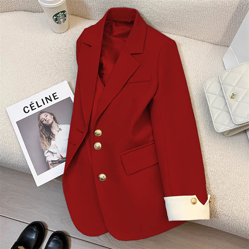 Suit Jacket Spring and Autumn 2024 All-match Fashion Casual New Korean Loose Design Temperament High-end Suit New