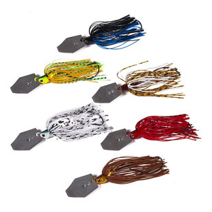 Bearded Man 11g Water Barrier Lure Lead Head Hook Iron Plate Composite Rotating Sequin Lure Export Wholesale