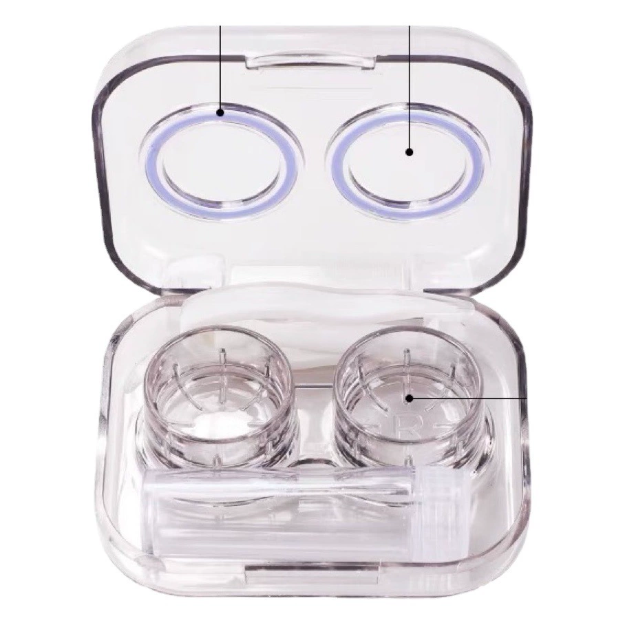 Коробка зрачка красоты коробки контактных линз прозрачная интегрированная коробка без крышки закрутки Милая коробка компаньона легкая для того чтобы снести чистую и санитарную