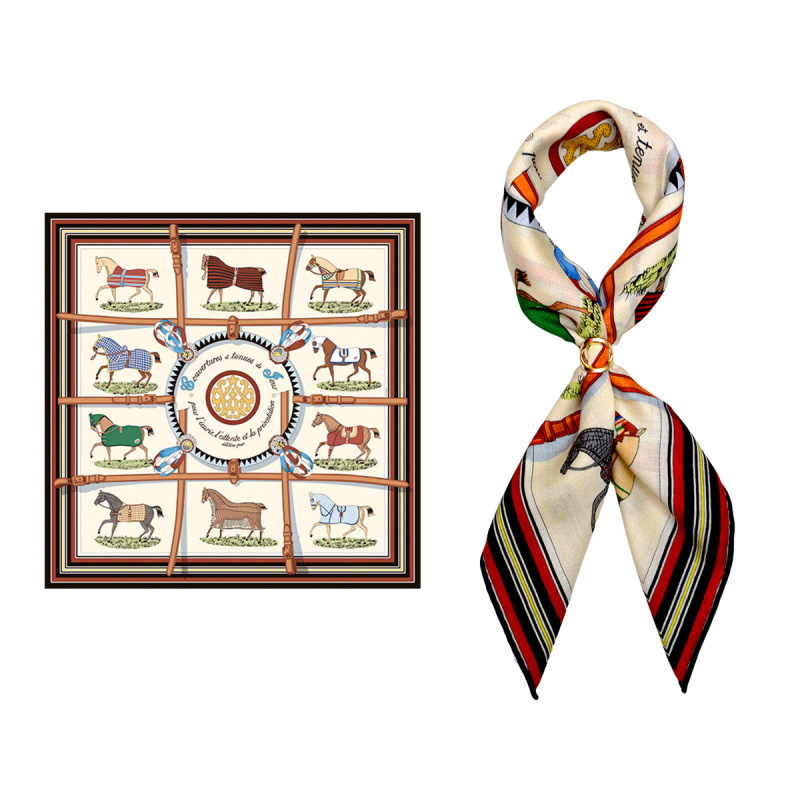 Luxurious Floral Silk Scarf with a Design Inspired by Instagram, Made of 65 Silk Wool Blend, Suitable as a Shawl or Large Square Scarf