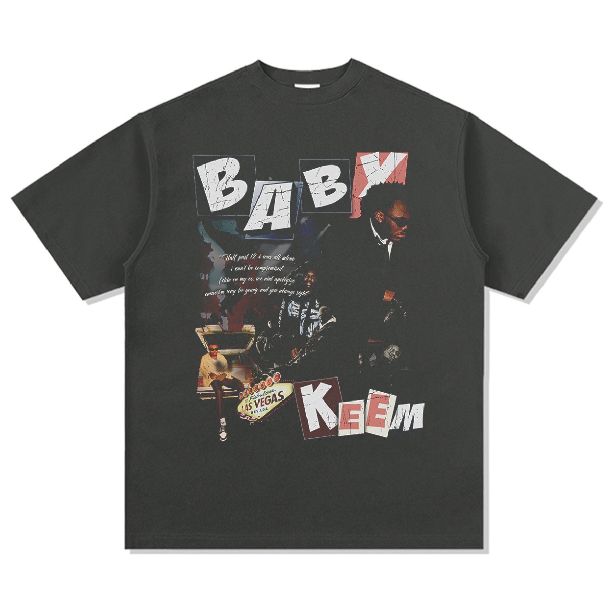Baby Kim Hip Hop Rap Marca de moda callejera americana Impresión retro Lavado holgado Manga larga