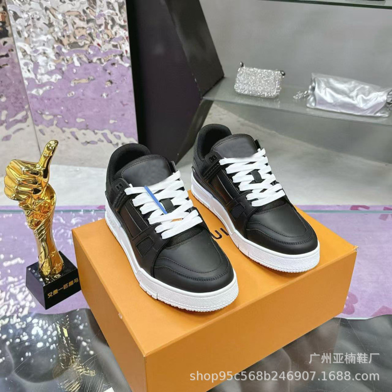 广州工厂直销Traienr运动板鞋女白水泥黑牛仔厚底休闲鞋男女同款|undefined