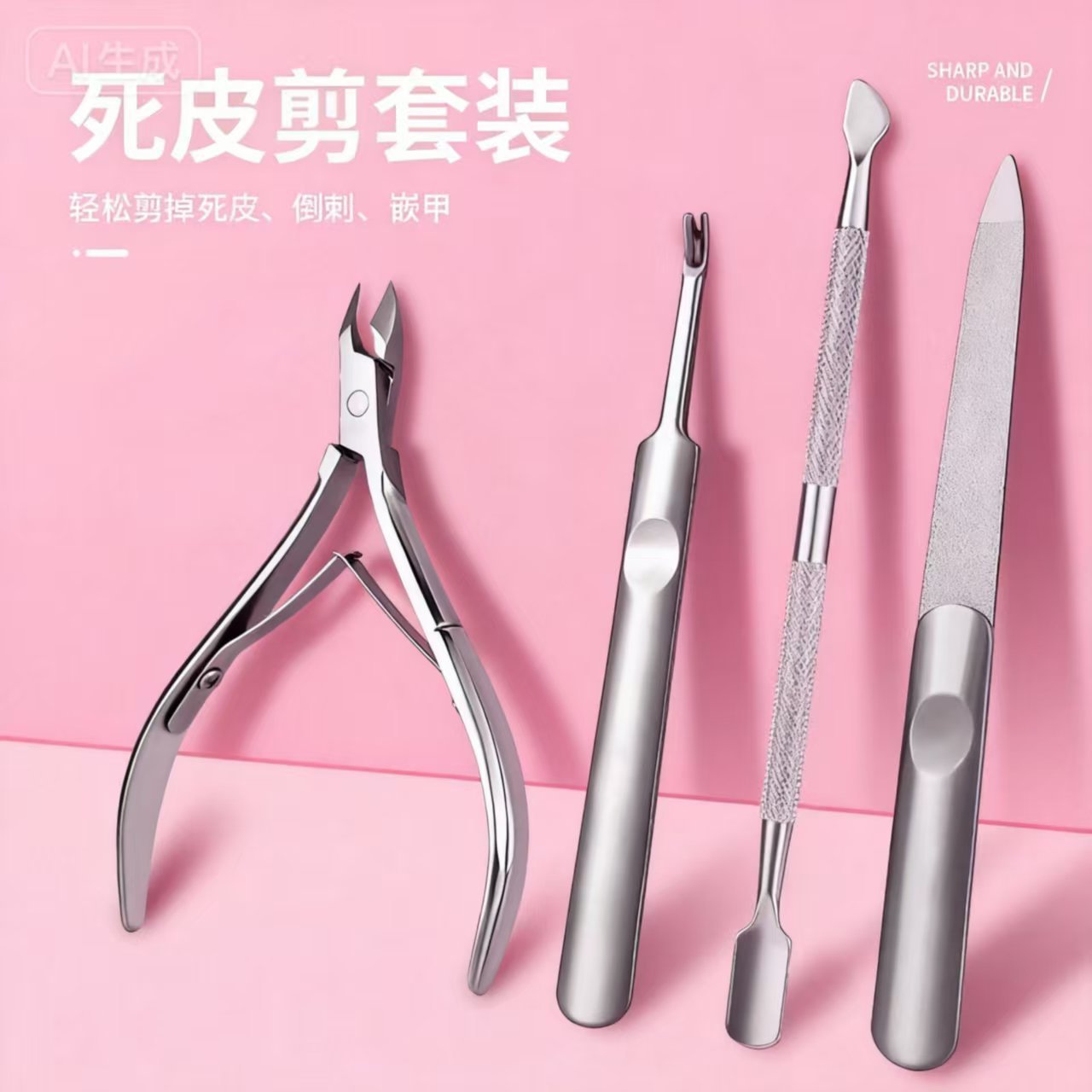 Exfoliating manicure tools set stainless steel for manicure…