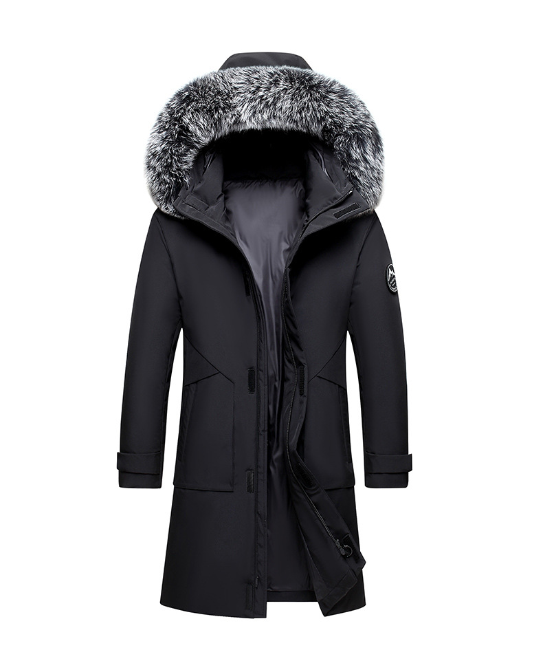 Heren parka met capuchon winterjas halflang warm en gevoerd_voghion.com