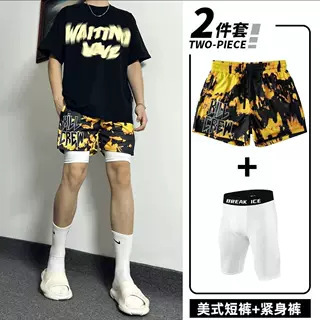 American-Style Trendy Sports Casual Shorts, Lightweight Basketball Shorts, Knee-Length, Breathable Pants for Fitness, Running, and Training American-Style Trendy Sports Casual Shorts, Lightweight Basketball Shorts, Knee-Length, Breathable Pants for Fitness, Running, and Training