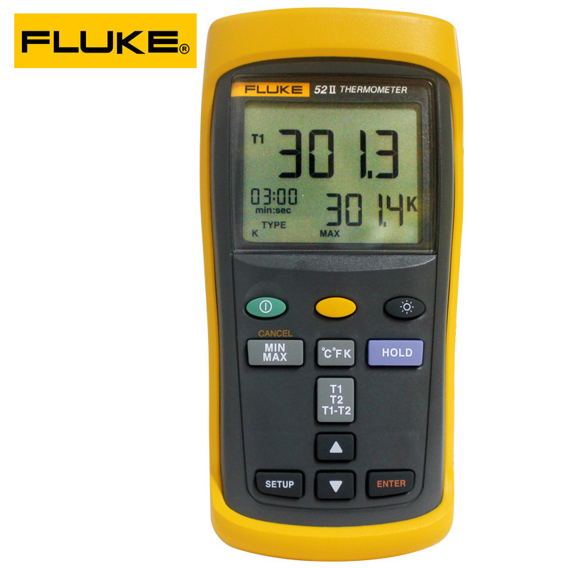 Fluke F52Ii Contact-Type Thermometer F52-2 Handheld Dual-Channel Thermometer