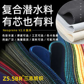 SBR潜水布料丁苯橡胶手袋鞋材箱包Neoprene复合面料pur防水材料