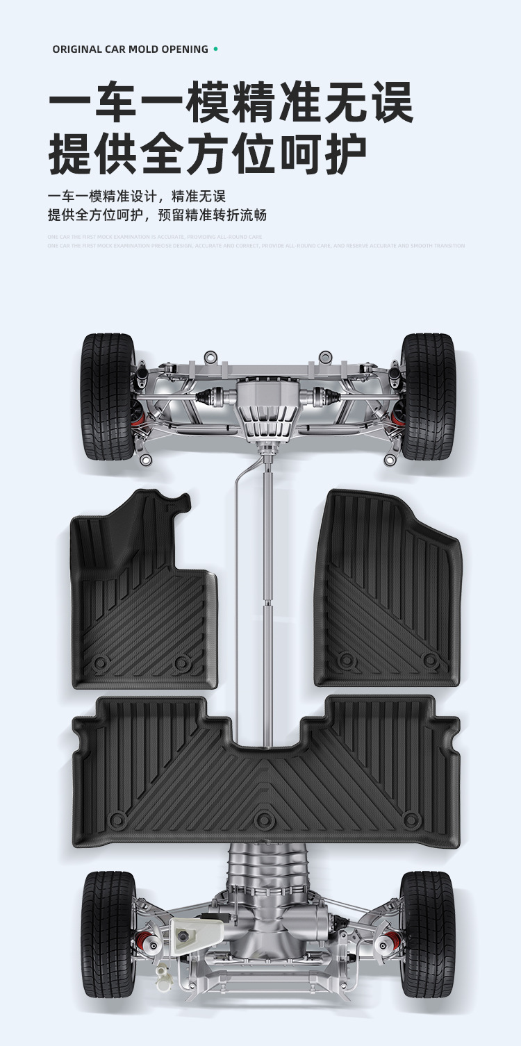 Suitable for 24 Models of Chery Icar03/Jaecoo J6 Car Floor Mats, Left and Right Steering Wheel Tpe Floor Mats, Trunk Mats