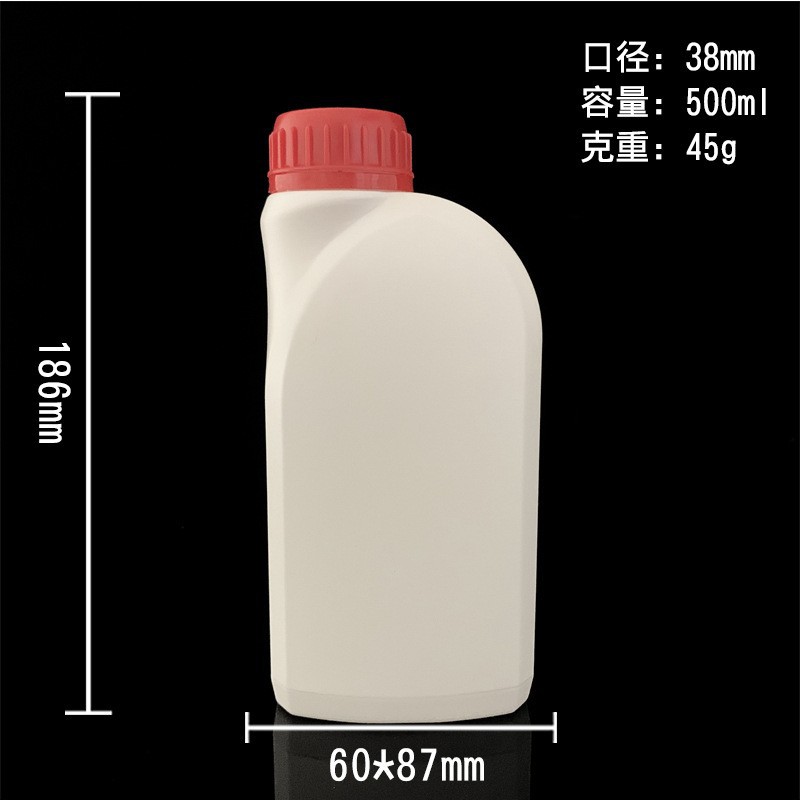 现货 销售500ml粉剂瓶 化工瓶 扁方瓶 管道疏通剂瓶 彩漂粉塑料瓶